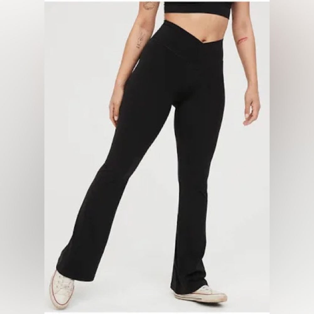 Aerie Black Flare Leggings